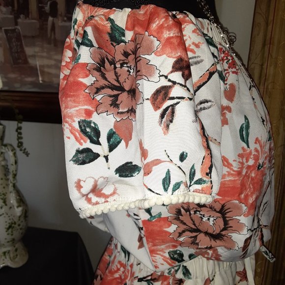 Stylehouse Off the Shoulder Floral Mini Dress w/ pockets Size Small - Picture 11 of 15